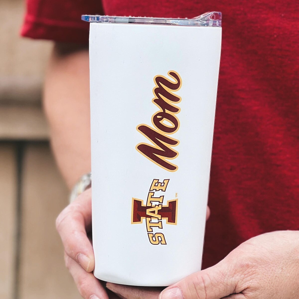 I-State Mom White Soft Touch Tumbler